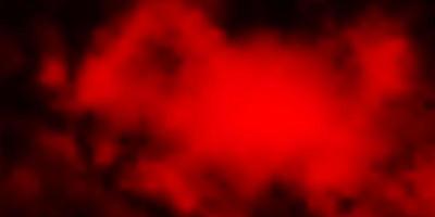 fundo vector vermelho escuro com nuvens.