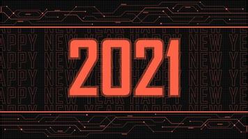 Fundo digital de feliz ano novo de 2021 vetor