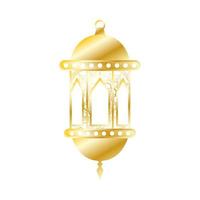decoração kareem de lâmpada dourada ramadan vetor