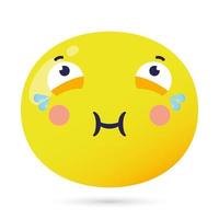cara de emoji personagem engraçado doente vetor