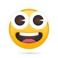 cara de emoji feliz personagem engraçada vetor