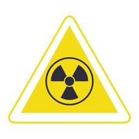 ícone de aviso de sinal de triângulo nuclear vetor