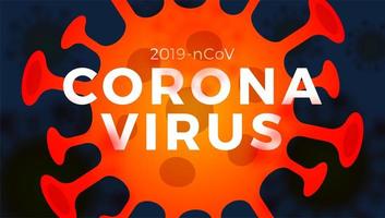 ilustração em vetor de células de coronavírus ncov 2019