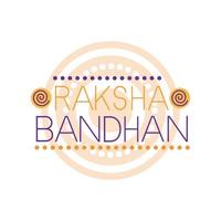 feliz celebração raksha bandhan com letras em estilo simples vetor