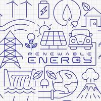 padrão contínuo de energia renovável vetor