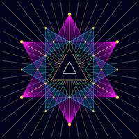 Triângulo Hipster Mystic Astral Triangle Background vetor