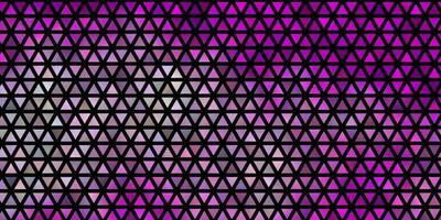 pano de fundo vector rosa claro roxo com linhas, triângulos.