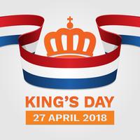 Ilustração do cartaz de Koningsdag Nederland vetor