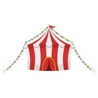 tenda de circo vector design ilustração isolada no fundo branco