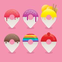 Conjunto de ícones de aplicativos de comida estilo de gradiente realista
