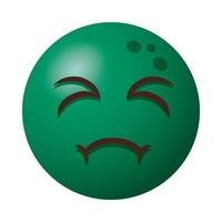 ícone de estilo gradiente de rosto emoji triste vetor