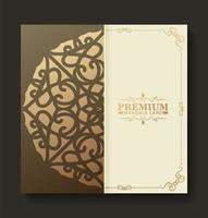 design de menu de textura padrão ouro premium vetor
