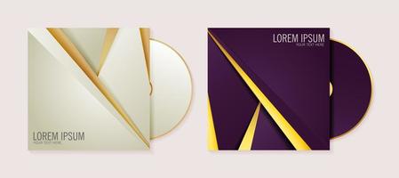 conjunto de modelos de capa de CD de negócios abstratos de luxo vetor