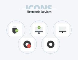 design de ícone do pacote de ícones planos de dispositivos 5. gadget. computadores. retirar. hardware. dispositivos vetor