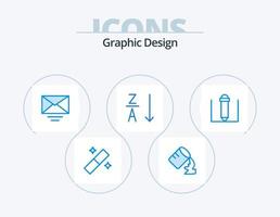design ícone azul pack 5 design de ícone. . texto. . lápis vetor