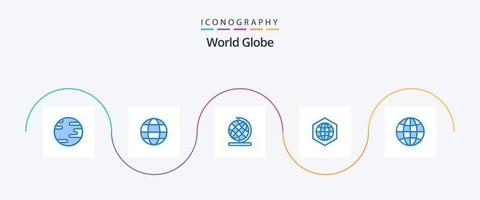 pacote de ícones do globo azul 5, incluindo . mundo. globo. globo. Internet vetor