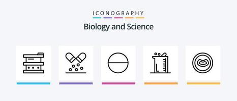 pacote de ícones da linha 5 de biologia, incluindo . hospital. lábios. design de ícones criativos vetor