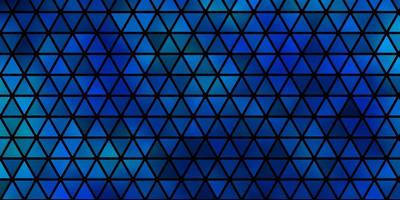 modelo de vetor azul escuro com cristais, triângulos.