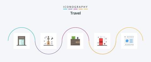 pacote de ícones de 5 planos de viagem, incluindo . débito. dinheiro. crédito. período de férias vetor