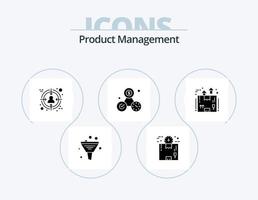 design de ícones do pacote de ícones de glifo de gerenciamento de produtos 5. perfeição. dinheiro. pacote. relógio. cliente vetor