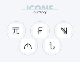 design de ícones do pacote de ícones planos de moeda 5. cripto. dólar. moeda. moeda. frança suíça vetor