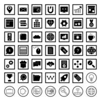 conjunto de ícones de otimização de mecanismo de pesquisa para uso pessoal e comercial ... vetor