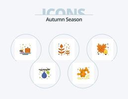 design de ícones do pacote de ícones planos de outono 5. outono. folha. outono. cair. outono vetor