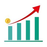 dinheiro e ícone financeiro cenografia vetor