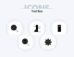 ferramentas glifo ícone pack 5 design de ícone. . . vetor