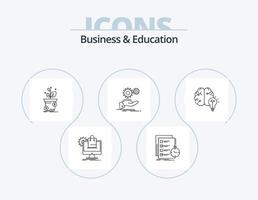 ícone de linha de negócios e educação pack 5 design de ícone. on-line. Treinamento. promo. Serviços. idéia vetor