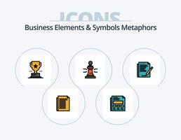 elementos de negócios e metáforas de símbolos linha cheia de ícone pack 5 design de ícones. . Gerente. dinheiro. do utilizador. comunicação vetor