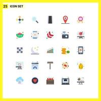 25 ícones criativos, sinais modernos e símbolos de prêmio de carro de distintivo de qualidade, além de elementos de design de vetores editáveis
