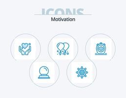 motivação ícone azul pack 5 design de ícone. . ver. Ame. cronômetro. motivação vetor