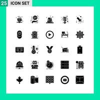 conjunto de 25 sinais de símbolos de ícones de interface do usuário modernos para seta para a direita spa investimento em dinheiro elementos de design de vetores editáveis