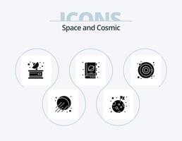 design de ícones do pacote de ícones do glifo espacial 5. planeta. espaço. meios de comunicação. Ciência. ficção vetor