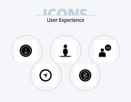 experiência do usuário glifo icon pack 5 design de ícone. masculino . do utilizador. pessoas . vetor