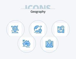 design de ícones do pacote de ícones azuis de geografia 5. localização. mapa. localização. percorrer. PIN vetor