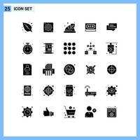25 ícones criativos sinais e símbolos modernos de pagamento de nota de segurança de comércio eletrônico elementos de design de vetores editáveis
