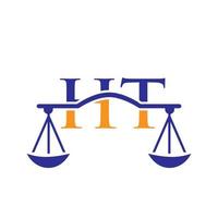 letra ht design de logotipo de escritório de advocacia para advogado, justiça, advogado, jurídico, serviço de advogado, escritório de advocacia, escala, escritório de advocacia, advogado de negócios corporativos vetor