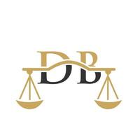 design de logotipo de escritório de advocacia de letra db para advogado, justiça, advogado, jurídico, serviço de advogado, escritório de advocacia, escala, escritório de advocacia, advogado de negócios corporativos vetor