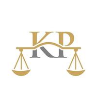 design de logotipo de escritório de advocacia letra kp para advogado, justiça, advogado, jurídico, serviço de advogado, escritório de advocacia, escala, escritório de advocacia, advogado de negócios corporativos vetor
