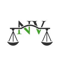design de logotipo de escritório de advocacia nv para advogado, justiça, advogado, jurídico, serviço de advogado, escritório de advocacia, escala, escritório de advocacia, advogado de negócios corporativos vetor