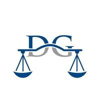 letra dg design de logotipo de escritório de advocacia para advogado, justiça, advogado, jurídico, serviço de advogado, escritório de advocacia, escala, escritório de advocacia, advogado de negócios corporativos vetor