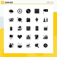 25 ícones criativos, sinais e símbolos modernos de negócios, finanças, gravidade, negócios, web, elementos de design de vetores editáveis
