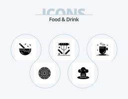 design de ícones do pacote de ícones de glifo de comida e bebida 5. beber. café da manhã. cozinheiro. utensílios de cozinha vetor