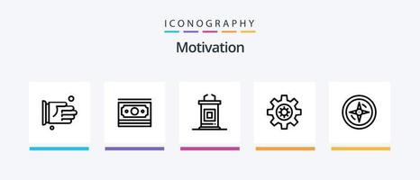 Pacote de ícones da linha 5 de motivação, incluindo a Inglaterra. professor. astronomia. encontro. mesa. design de ícones criativos vetor