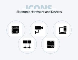 design de ícone do pacote de ícones de glifo de dispositivos 5. dispositivos. muro. base de dados. vigilância. dispositivo vetor