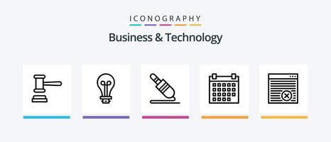 pacote de ícones de linha 5 de negócios e tecnologia, incluindo jack. evento. cesta. prazo final. calendário. design de ícones criativos vetor