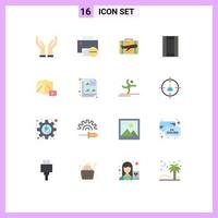 16 ícones criativos sinais e símbolos modernos de atividades de jogo mala de viagem bagagem pacote editável de elementos de design de vetores criativos