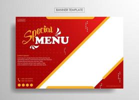 banner comida modelo design moderno vetor